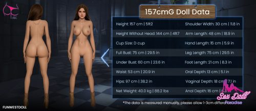 Rose TPE Sex Doll 157cm G Cup - FunWestDoll - Afbeelding 33