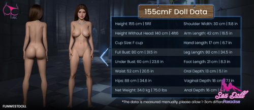Rose TPE Sex Doll 155cm F Cup - FunWestDoll - Afbeelding 39
