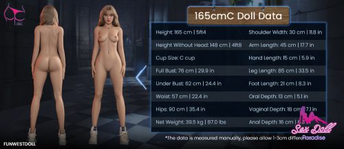Skylar TPE Sex Doll 165cm C Cup - FunWestDoll - Afbeelding 31