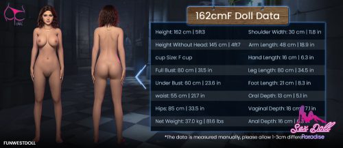 Rose TPE Sex Doll 162cm F Cup - FunWestDoll - Afbeelding 28